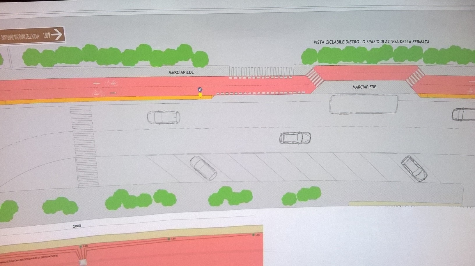 pista ciclabile progetto