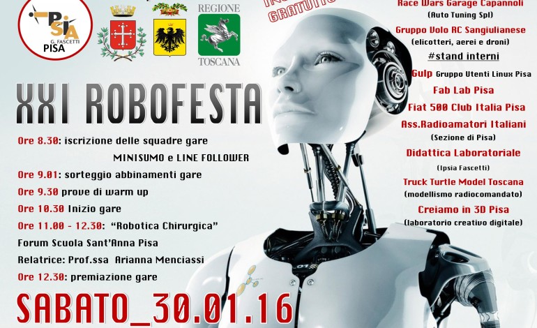 XXI Robofesta: tutto pronto all’IPSIA “Fascetti” di Pisa