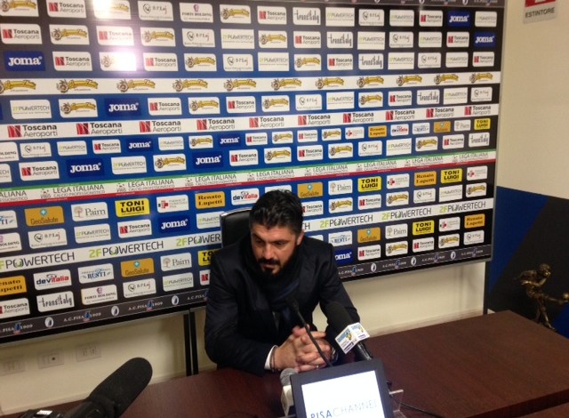 Mister Gattuso alla vigilia di Prato – Pisa:”Mi aspetto una partita gagliarda dai miei ragazzi”