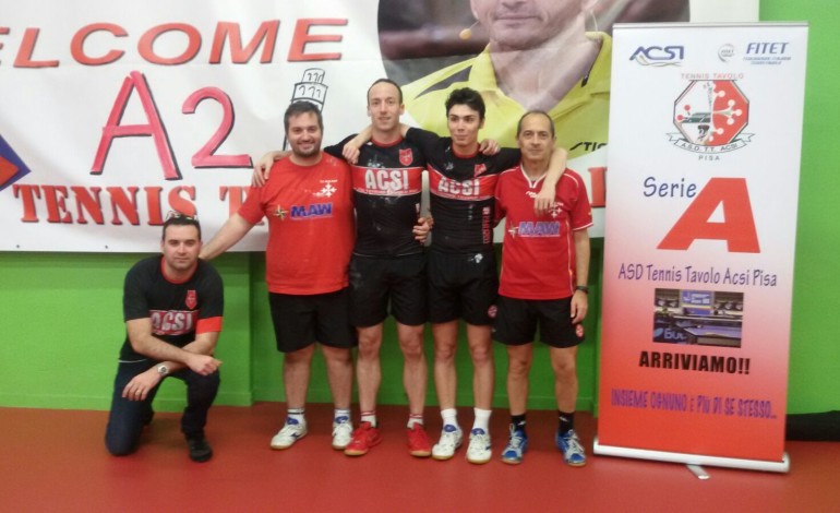 Tennis Tavolo: l’Asd TT Acsi di Pisa promossa in serie A2