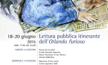 A Pisa  lettura pubblica itinerante dell’Orlando furioso