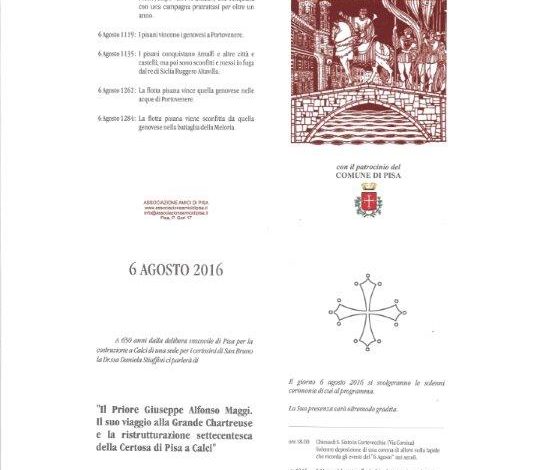 6 Agosto, Die di Santo Sisto: gli “Amici di Pisa” premiano la Curva Nord “Maurizio Alberti”