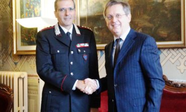 Il sindaco di Pisa Marco Filippeschi riceve il nuovo Comandante dei Carabinieri Nicola Bellafante