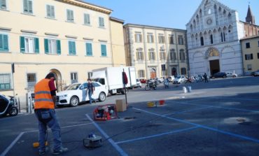 Pisa, arrivano i sensori di parcheggio in Piazza Santa Caterina