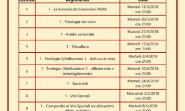 Al via il nuovo corso sommelier della delegazione FISAR PONTEDERA