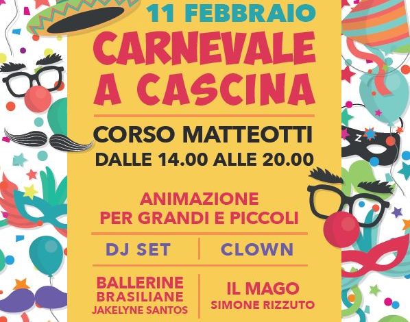 Domenica a Cascina c’è il Carnevale