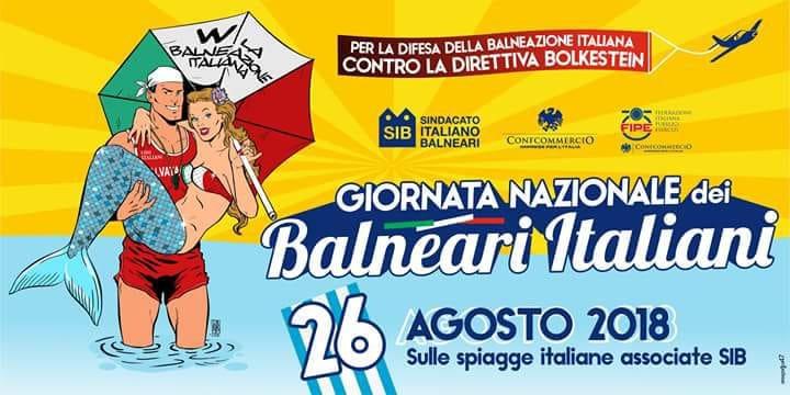 26 agosto 2018: giornata nazionale dei balneari italiani