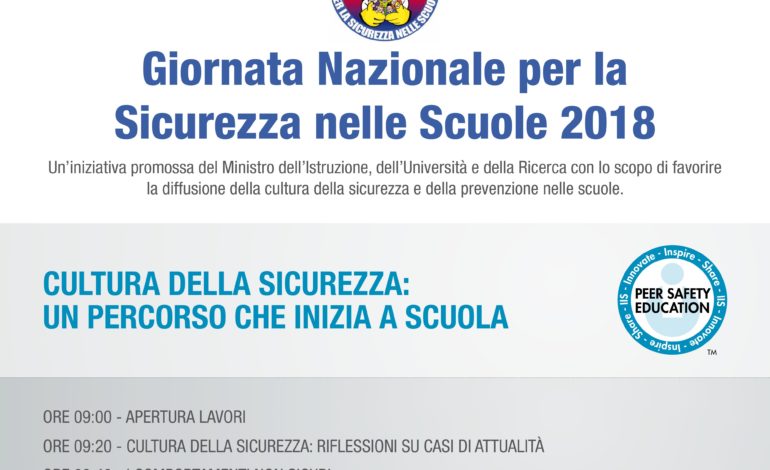 Giornata Nazionale per la Sicurezza nelle Scuole 2018: alll’IIS L. da Vinci – Fascetti il progetto Peer Safety Education