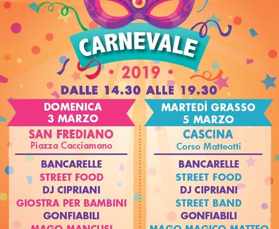 Carnevale 2019, doppia sfilata a San Frediano e a Cascina