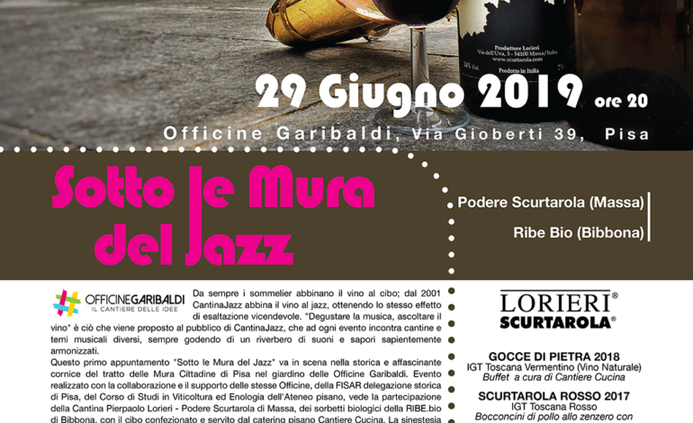 Pisa, alle Officine Garibaldi arriva CantinaJazz “Sotto le Mura del Jazz”