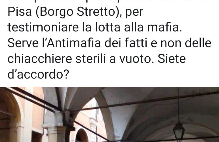 Edicola rimossa, Latrofa (Pisa nel Cuore): “Insegniamo ai nostri figli che la mafia fa schifo”