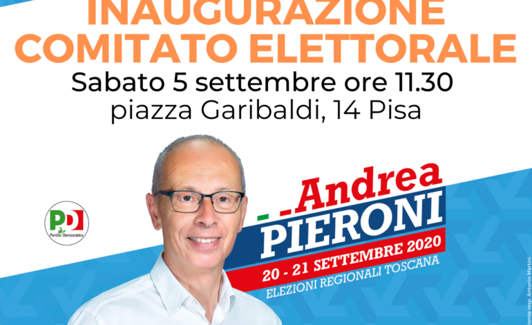 ANDREA PIERONI (PD) INAUGURA IL COMITATO ELETTORALE A PISA