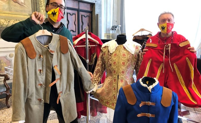 Tradizioni storiche, presentati i nuovi costumi del Gioco del Ponte e delle Repubbliche Marinare