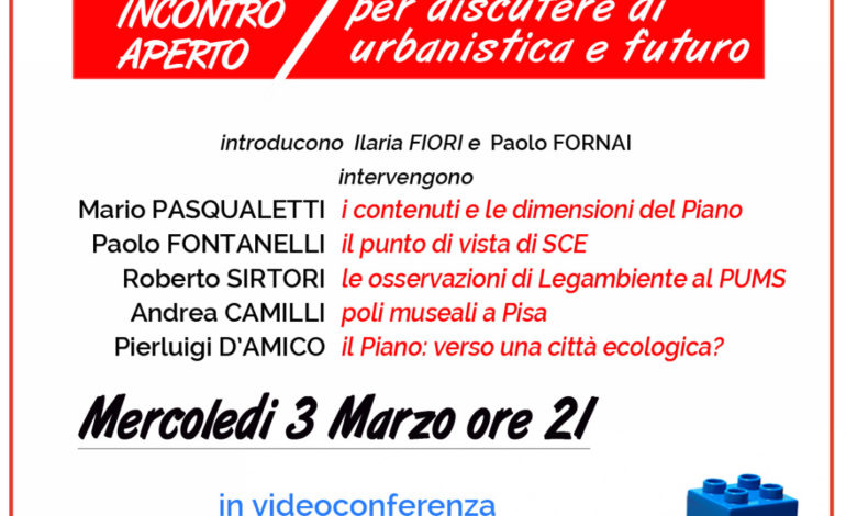 Sinistra Civica Ecologista di Pisa organizza un incontro pubblico