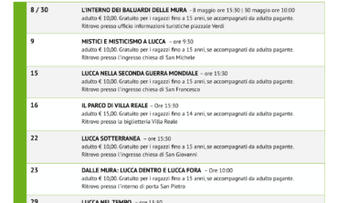 LE NUOVE VISITE GUIDATE DI TURISLUCCA