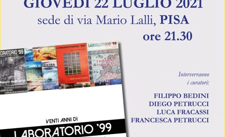 “Laboratorio 99”, 20 anni di articoli