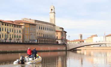 ﻿Navigabilità dell’Arno a Pisa, finite le operazioni di rilievo dell’alveo del fiume