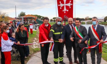 Inaugurata a Pisa la rampa della base nautica Vigili del Fuoco su lungarno Guadalongo