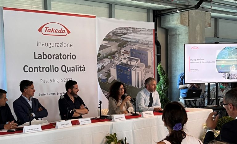 ﻿Takeda: presentato oggi il nuovo Laboratorio di Controllo Qualità nello stabilimento di Pisa