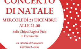 Il 21 Dicembre il “Concerto di Natale” nella Chiesa Regina Pacis di Fornacette