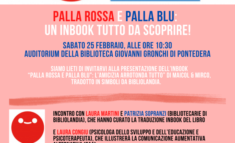 Sabato a Pontedera la presentazione di “Palla Rossa e Palla Blu”