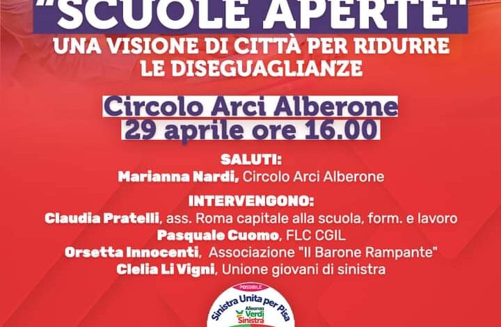 “Scuole aperte” arriva a Pisa