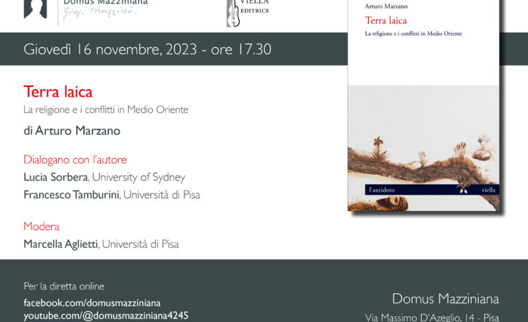 Terra laica: si discute di Medio Oriente alla Domus Mazziniana