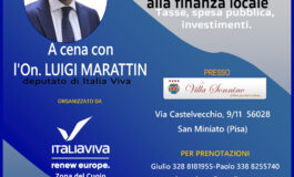 Italia Viva Pisa, incontro con l’On. Luigi Marattin