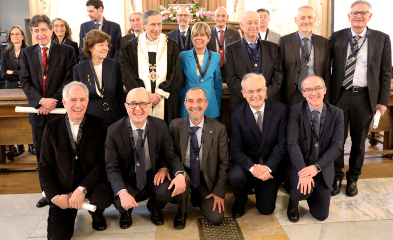 ﻿19 docenti dell’Università di Pisa festeggiano il conferimento dell’Ordine del Cherubino