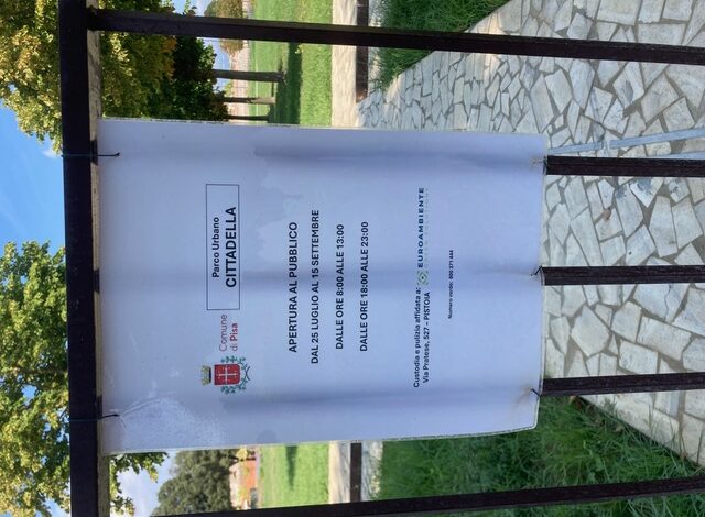 Polemica sul Parco della Cittadella a Pisa: l’opposizione critica la gestione, il verde e gli orari di apertura